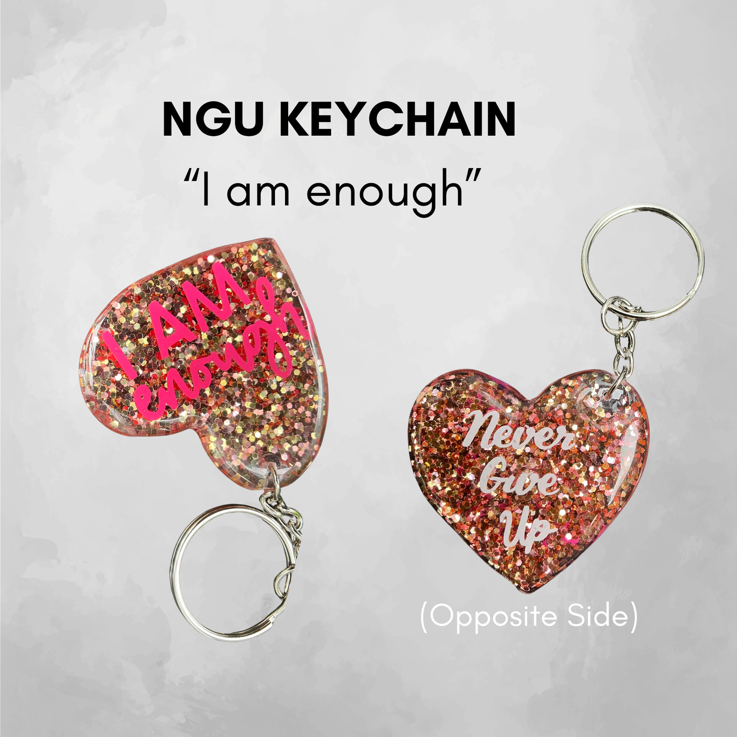 "I AM enough" - Resin Keychain